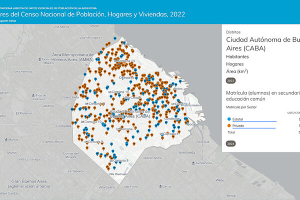 Argentina | “Poblaciones”: una plataforma que permite construir mapas virtuales a partir de datos públicos de Argentina