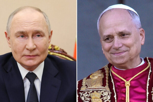 Putin mantiene una conversación telefónica con el papa León XIV