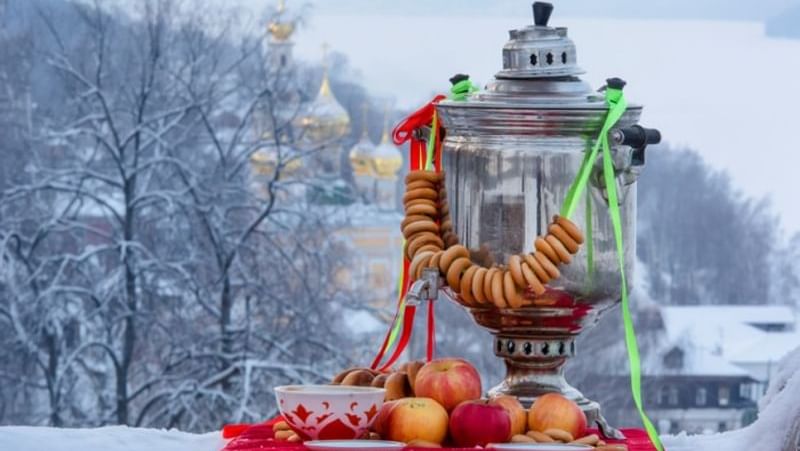 El samovar, símbolo de la tradición del té en Rusia.